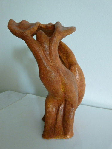 Sculpture intitulée "Végétal" par Nr, Œuvre d'art originale, Terre cuite