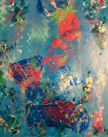Peinture intitulée "1 vert 2 rouge" par Nathalie Serero, Œuvre d'art originale