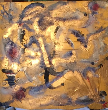 Painting titled "Or temps" by Nathalie Serero, Original Artwork