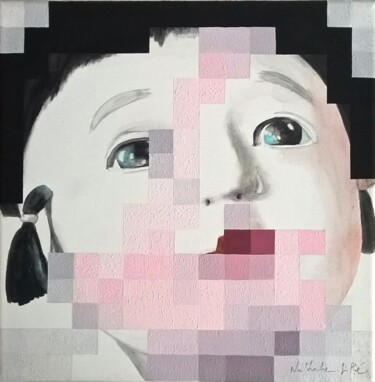 Pintura intitulada "1 - Face B..." por Nathalie Si Pié, Obras de arte originais, Acrílico