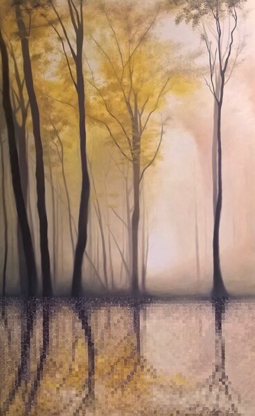 绘画 标题为“Reflets d'automne” 由Nathalie Si Pié, 原创艺术品, 油