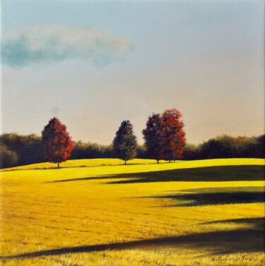 Painting titled "Autumn morning/Mati…" by Nathalie Si Pié, Original Artwork, Oil
