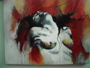 Peinture intitulée "l envouté" par Nathalie Simard, Œuvre d'art originale, Huile