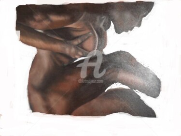 Peinture intitulée "la pose" par Nathalie Simard, Œuvre d'art originale, Huile