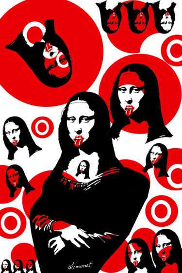 Arte digitale intitolato "Mona Lisa au concer…" da Nathalie Simonet, Opera d'arte originale, Fotomontaggio