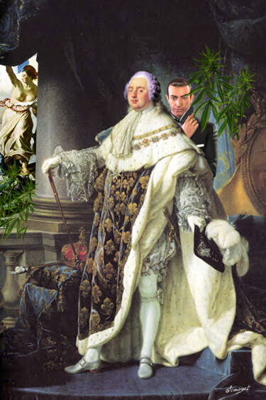 Arts numériques intitulée "Louis XVI et James…" par Nathalie Simonet, Œuvre d'art originale, Photo montage
