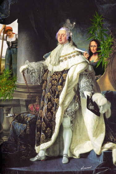 Arts numériques intitulée "Louis XVI proche de…" par Nathalie Simonet, Œuvre d'art originale, Photo montage