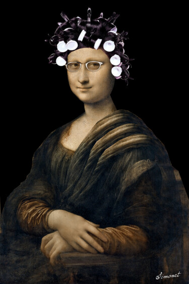 Цифровое искусство под названием "Mona Lisa chez le c…" - Nathalie Simonet, Подлинное произведение искусства, Фотомонтаж