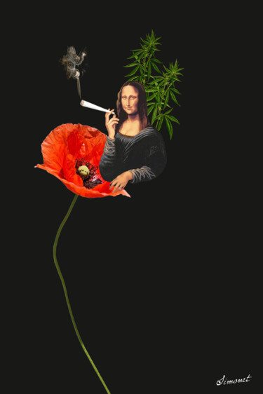 Цифровое искусство под названием "Mona Lisa dans les…" - Nathalie Simonet, Подлинное произведение искусства, Фотомонтаж