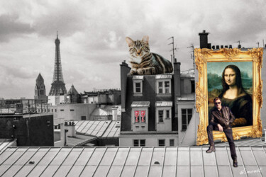 "Johnny Hallyday, Mo…" başlıklı Dijital Sanat Nathalie Simonet tarafından, Orijinal sanat, Foto Montaj