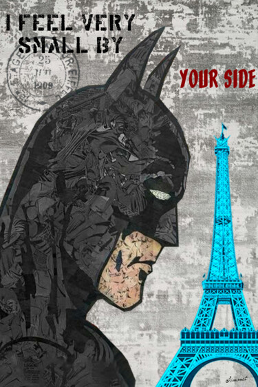 Digital Arts titled "Batman en visite à…" by Nathalie Simonet, Original Artwork, Photo Montage