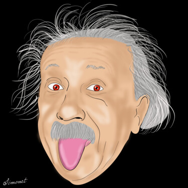 Arts numériques intitulée "Einstein tout simpl…" par Nathalie Simonet, Œuvre d'art originale, Photo montage