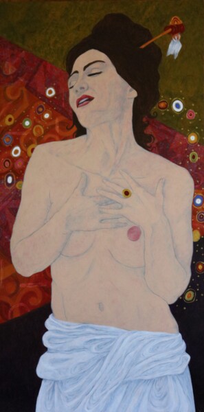 Картина под названием "Orgueil 1" - Nathalie Sorroche, Подлинное произведение искусства, Масло