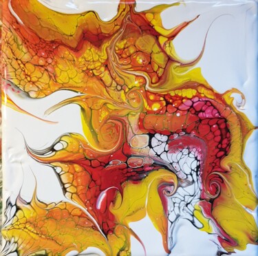 Painting titled "Phoenix" by Nathalie Soszynski, Original Artwork, Acrylic