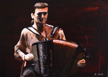 Painting titled "Sur un air de jazz…" by Nathalie Soucek, Original Artwork, Acrylic