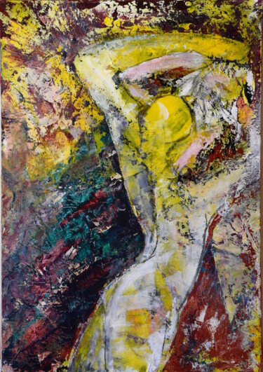 Painting titled "Sine Tittolo" by Nathalie Straseele, Original Artwork, Acrylic