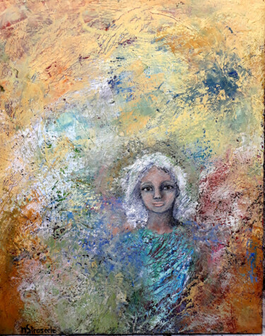 Painting titled "Ménestrel" by Nathalie Straseele, Original Artwork, Oil