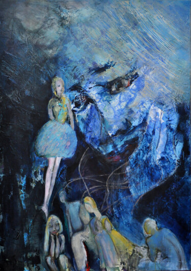 Pittura intitolato "Le grand troubadour" da Nathalie Straseele, Opera d'arte originale, Acrilico