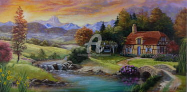 matin-d-automne.jpg Peinture intitulée "matin-d-automne.jpg" par Nathalie Armand, Œuvre d'art originale, Huile