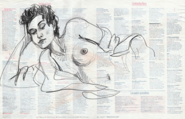 Disegno intitolato "Hannah.jpg" da Nathalie Blanzat, Opera d'arte originale, Matita