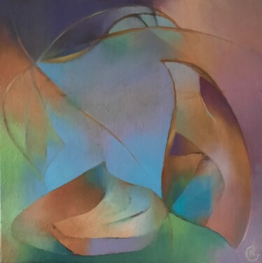 Картина под названием "Les papillons" - Nathalie Gautier, Подлинное произведение искусства, Масло Установлен на Деревянная р…
