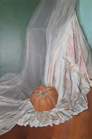 Peinture intitulée "La Fiancée" par Nathalie Gautier, Œuvre d'art originale, Huile Monté sur Châssis en bois