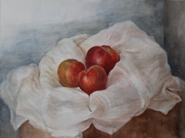 Painting titled "Tentations" by Nathalie Gautier, Original Artwork, Watercolor