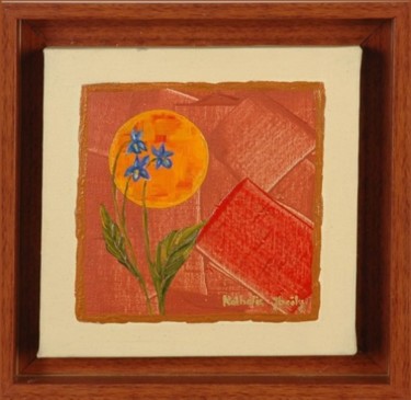 Painting titled "Modern flower 2" by Nathalie Jbeily, Original Artwork