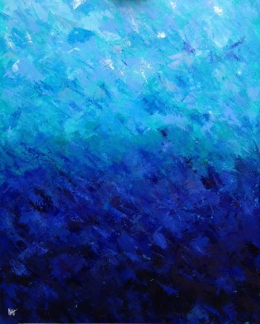 Painting titled ""So blue"" by Nathalie Le Guillou, Original Artwork, Oil