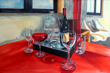 Peinture intitulée "Transparences 20" par Nathalie Lemire, Œuvre d'art originale, Aquarelle