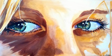 Peinture intitulée "Regard de l'artiste" par Nathalie Lemire, Œuvre d'art originale, Acrylique