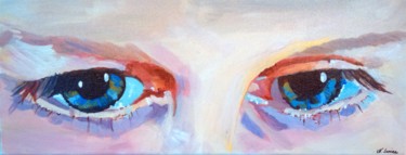 Peinture intitulée "Regard pensif" par Nathalie Lemire, Œuvre d'art originale, Acrylique