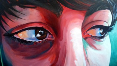 Peinture intitulée "Regard détourné" par Nathalie Lemire, Œuvre d'art originale, Acrylique