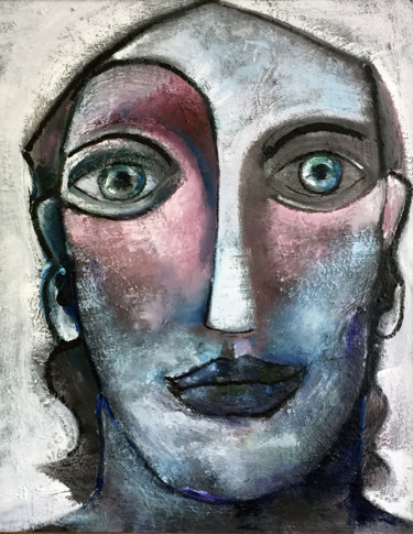 Pintura titulada "OCÉAN ROUGE" por Nathalie Mary, Obra de arte original, Oleo Montado en Bastidor de camilla de madera