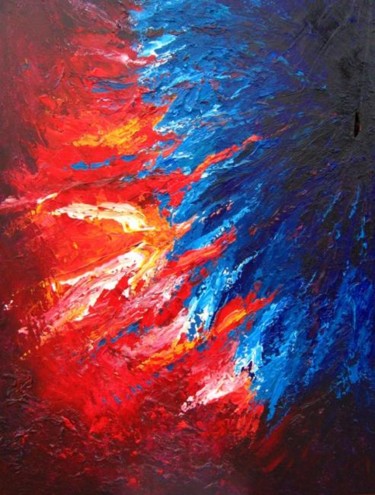 THE OZONE HOLE Painting titled "THE OZONE HOLE" by Nathalie Morin Rousseau, Original Art, Oil