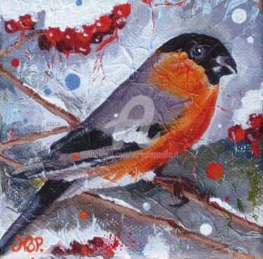 Peinture intitulée "Mon petit oiseau" par Nathalie Pouillault Boyaval, Œuvre d'art originale