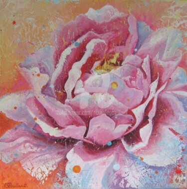 Painting titled "Pivoine III" by Nathalie Pouillault Boyaval, Original Artwork, Other