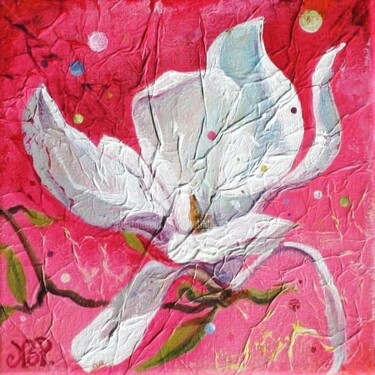 Peinture intitulée "Magnolia Rose" par Nathalie Pouillault Boyaval, Œuvre d'art originale, Autre