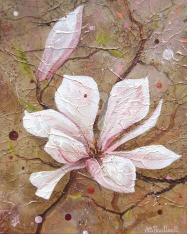 Peinture intitulée "Magnolia VII" par Nathalie Pouillault Boyaval, Œuvre d'art originale, Autre