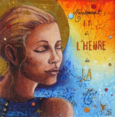 Painting titled "Icônette VIII" by Nathalie Pouillault Boyaval, Original Artwork