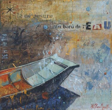 Painting titled "au bord de l'eau" by Nathalie Pouillault Boyaval, Original Artwork