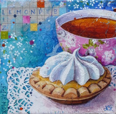 Painting titled "Lemon Pie" by Nathalie Pouillault Boyaval, Original Artwork
