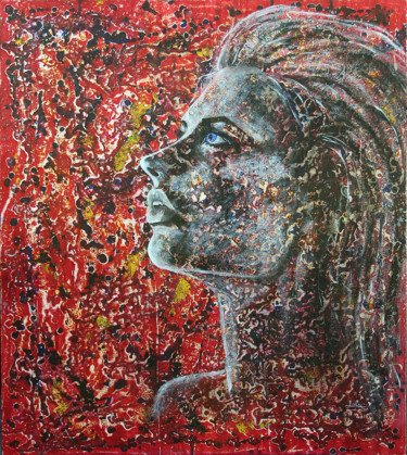 Painting titled "Contemplation" by Laly, Original Artwork, Acrylic