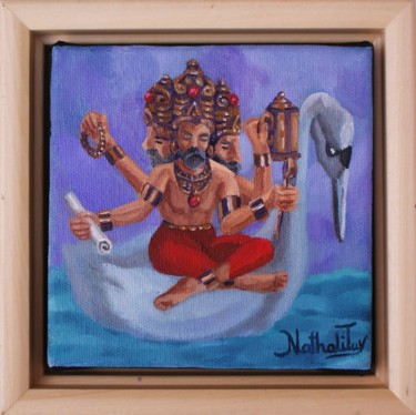 Painting titled "Brahma" by Nathalitay, Original Artwork, Oil