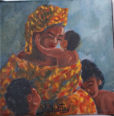 Ζωγραφική με τίτλο "Lady Madona" από Nathalitay, Αυθεντικά έργα τέχνης, Λάδι