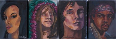 Painting titled "27 Club" by Nathalitay, Original Artwork, Oil