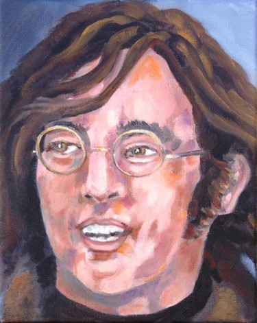 Painting titled "John Lennon" by Nathalitay, Original Artwork, Oil
