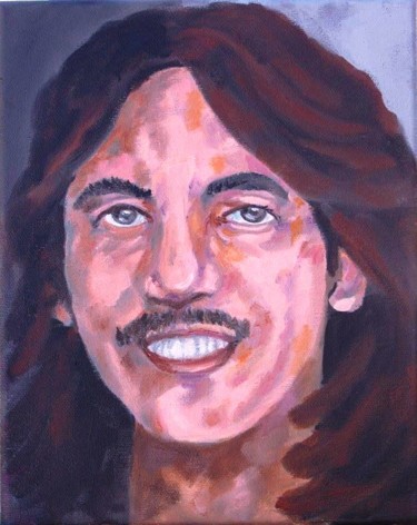 Peinture intitulée "George Harrison" par Nathalitay, Œuvre d'art originale, Huile