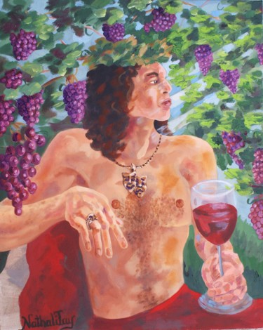 Painting titled "DionyJim" by Nathalitay, Original Artwork, Oil