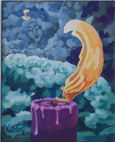 Painting titled "Contre vents et mar…" by Nathalitay, Original Artwork, Acrylic Mounted on artwork_cat.